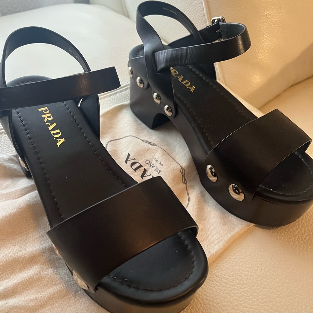 Like New Prada Chunky Clog Sandal